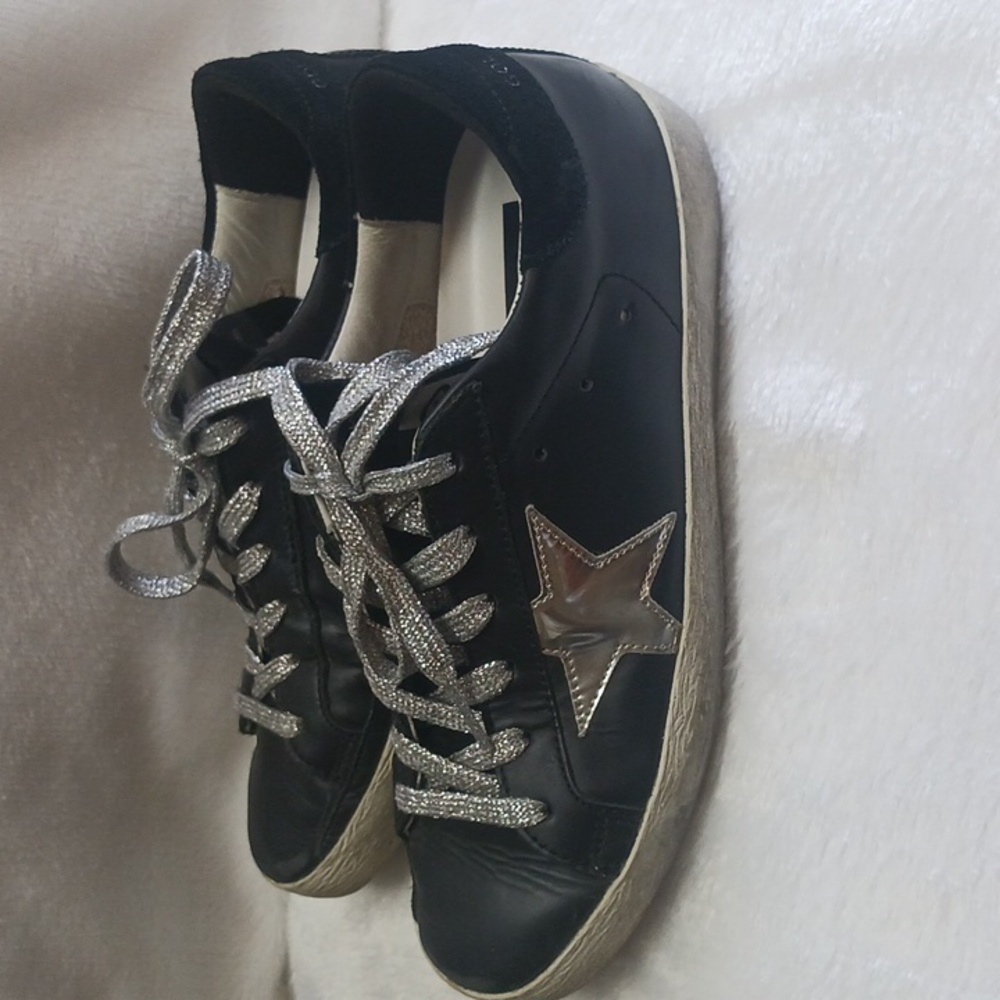 Golden Goose Black and Silver Sneakers - Picture 4 of 5